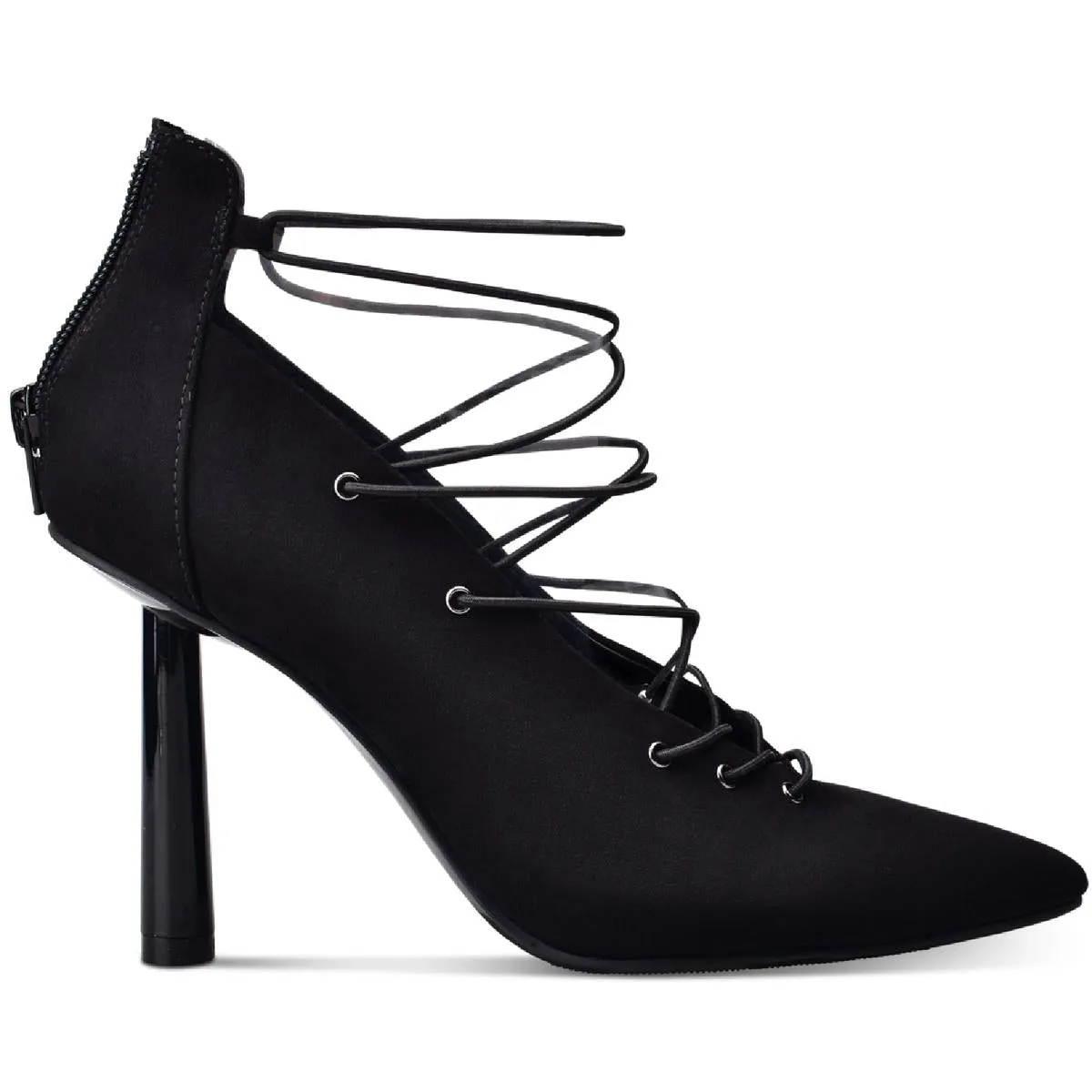 Dezmun Womens Lace-Up Zip-Up Lace-Up Heels