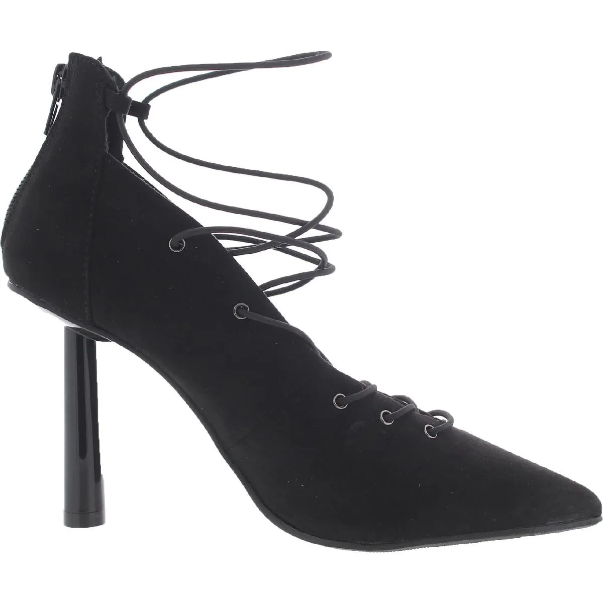 Dezmun Womens Lace-Up Zip-Up Lace-Up Heels