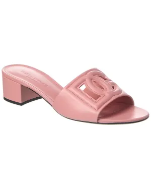 Dolce & Gabbana DG Logo Leather Mule
