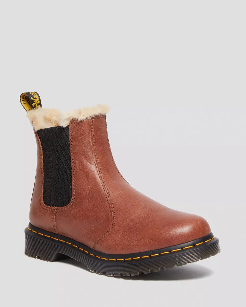 Dr Martens Shoes 2976 Leonore Farrier Boots in Saddle Tan