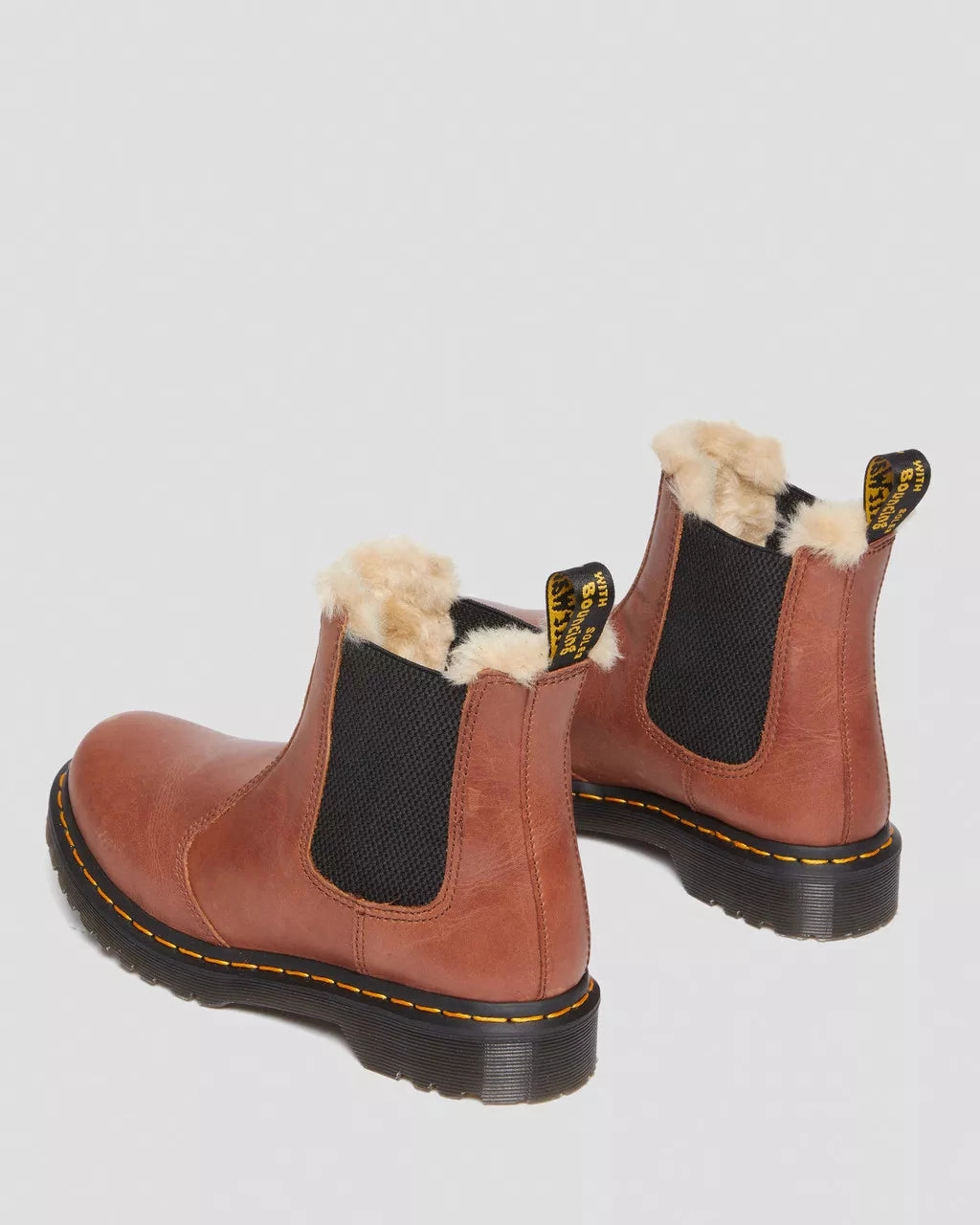 Dr Martens Shoes 2976 Leonore Farrier Boots in Saddle Tan