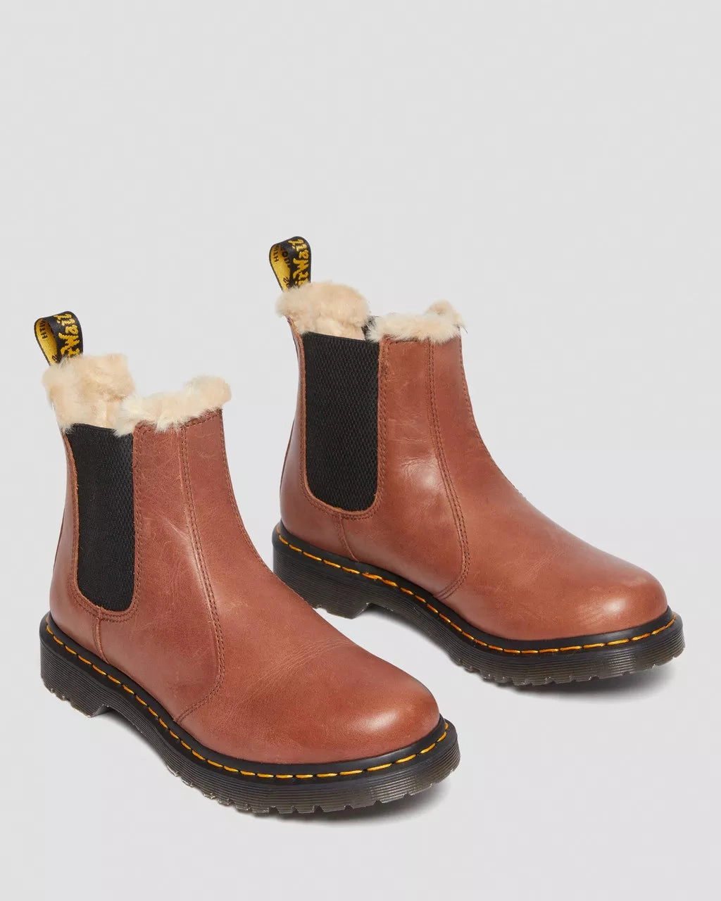 Dr Martens Shoes 2976 Leonore Farrier Boots in Saddle Tan