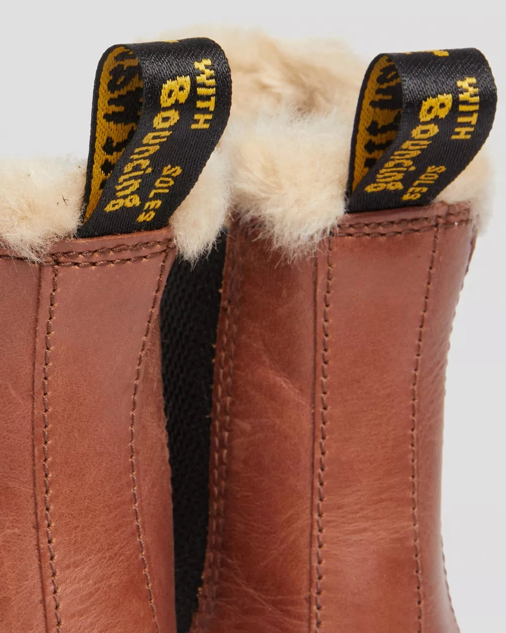 Dr Martens Shoes 2976 Leonore Farrier Boots in Saddle Tan