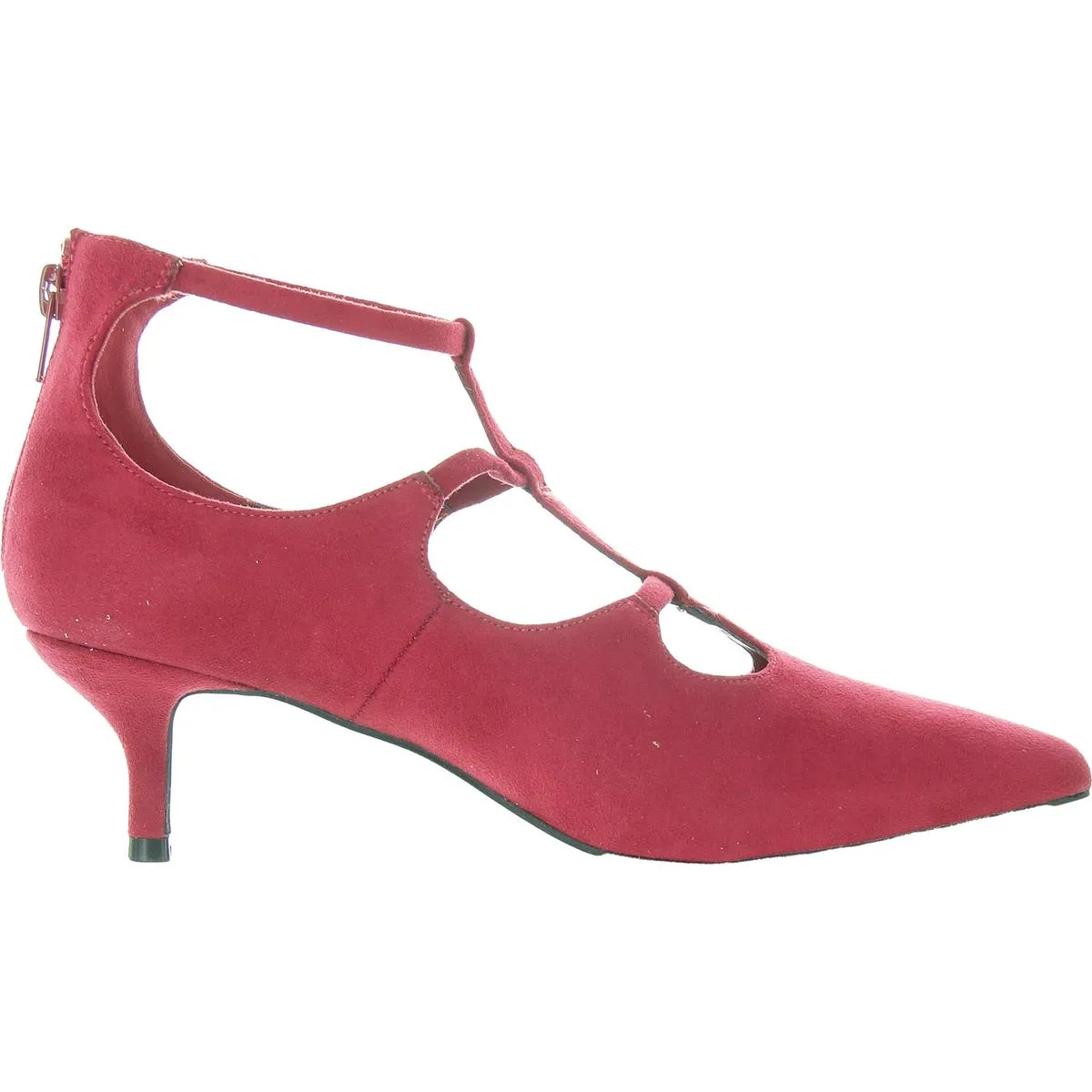 Elexis Womens Memory Foam Faux Suede Kitten Heels