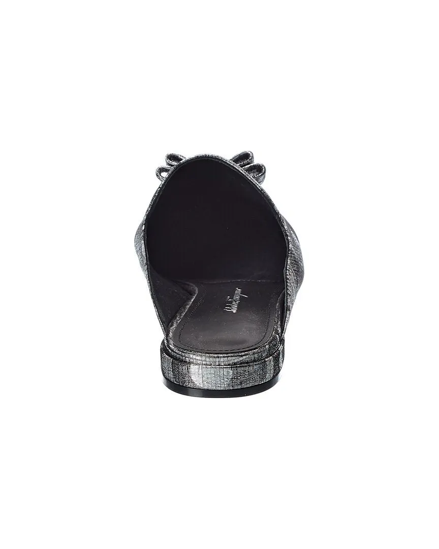 Ferragamo Double Bow Suede Mule