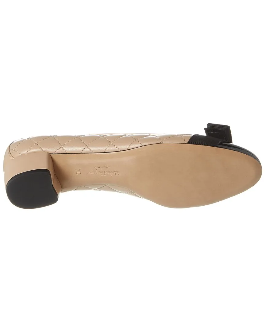 Ferragamo Vara Quilted Leather Pump
