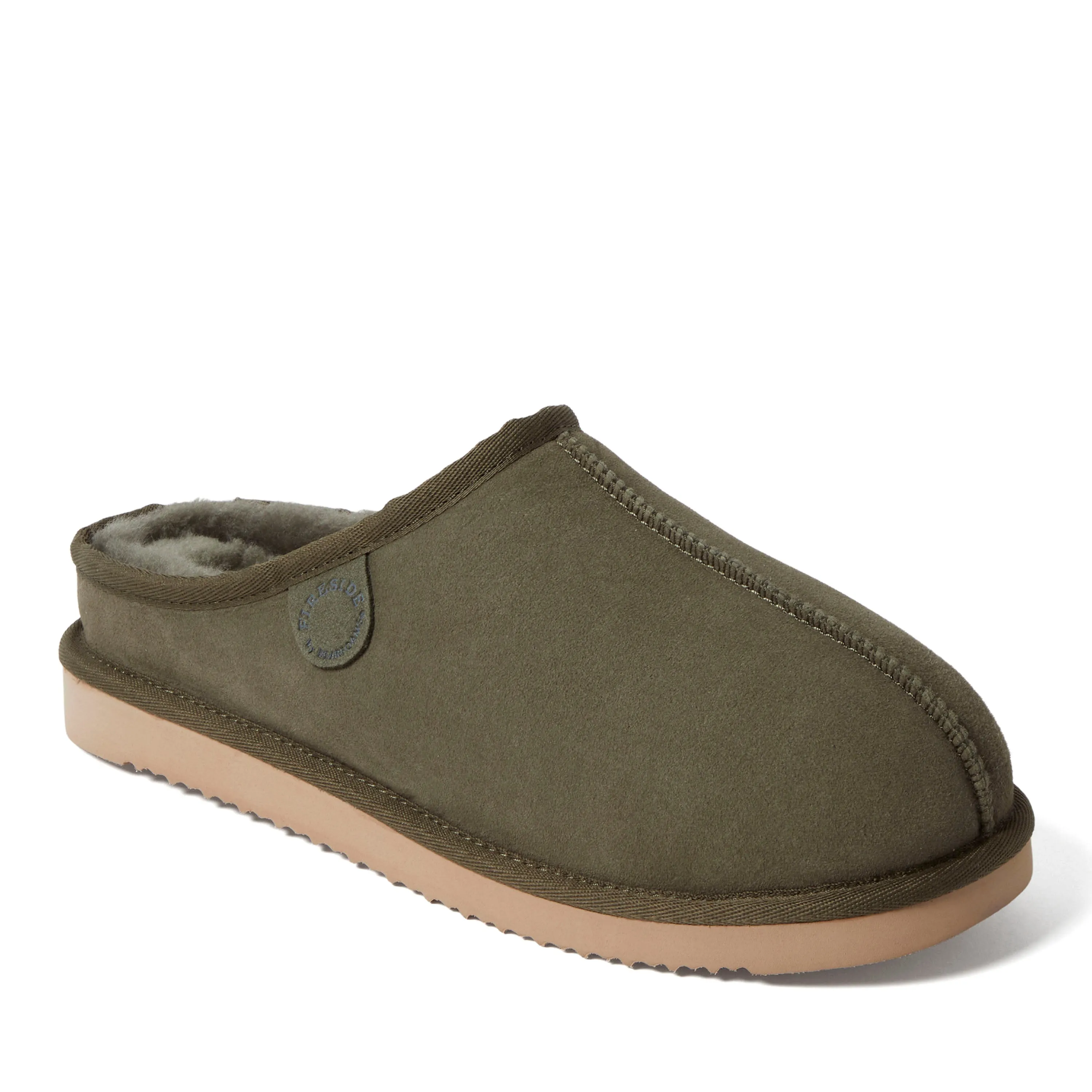 Fireside By Dearfoams Men's Grafton Genuine Shearling Clog