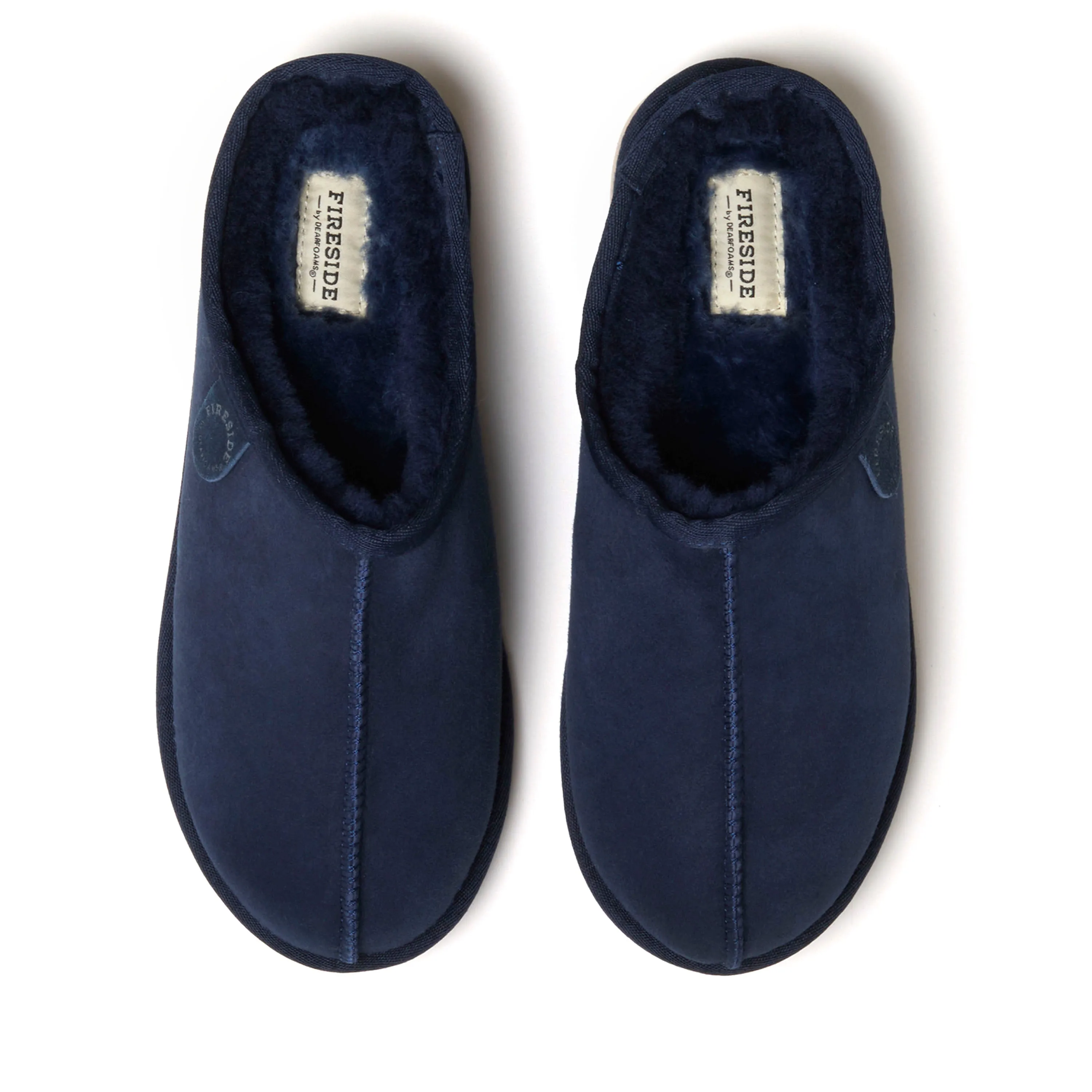 Fireside By Dearfoams Men's Grafton Genuine Shearling Clog