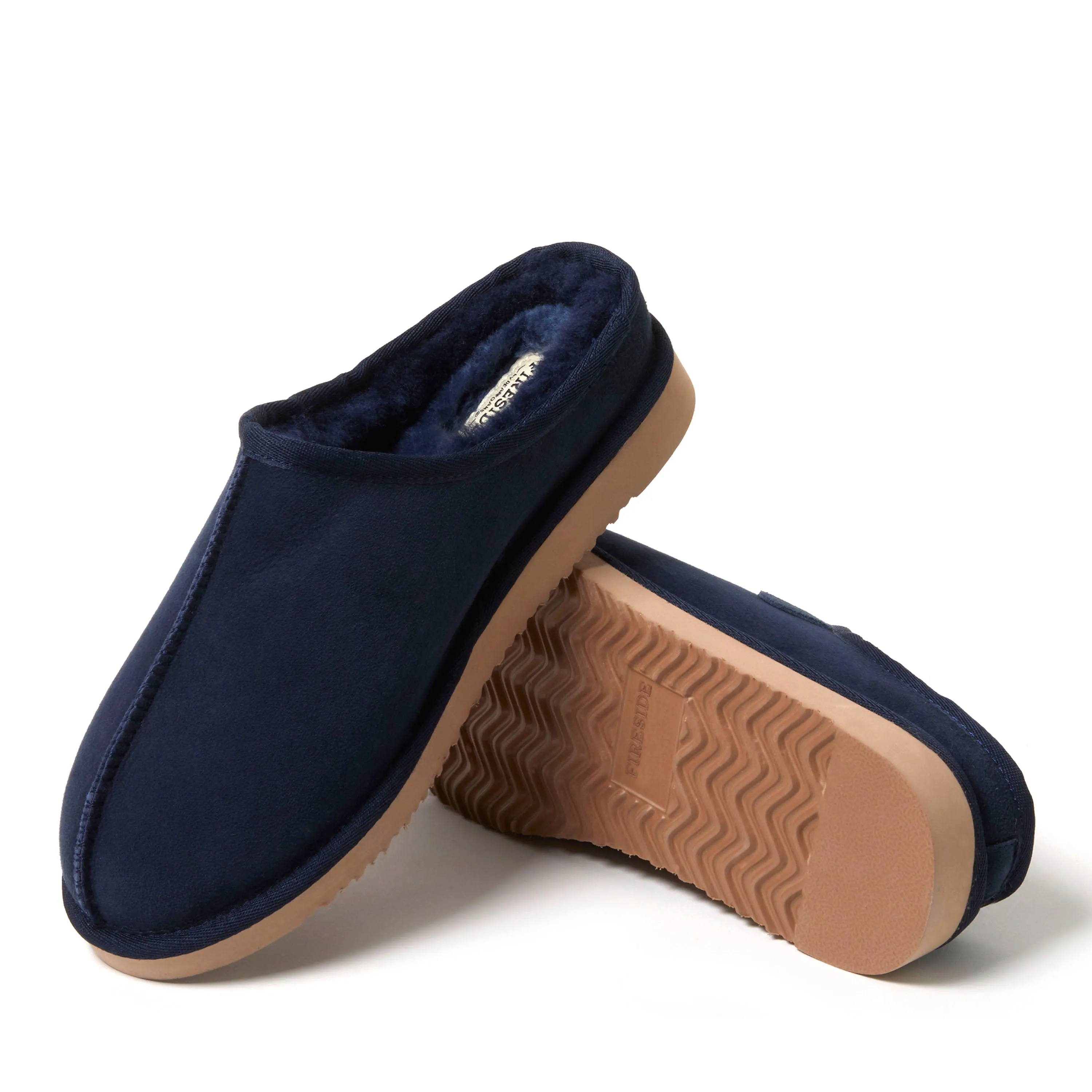 Fireside By Dearfoams Men's Grafton Genuine Shearling Clog