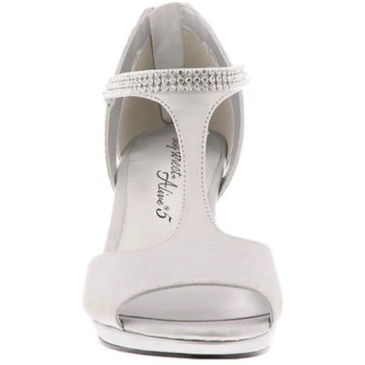 Flash Womens Zipper Man Made T-Strap Heels