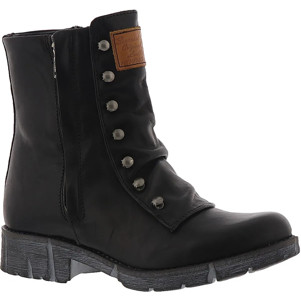 FM Zip Womens Leather Fashion Ankle Boots