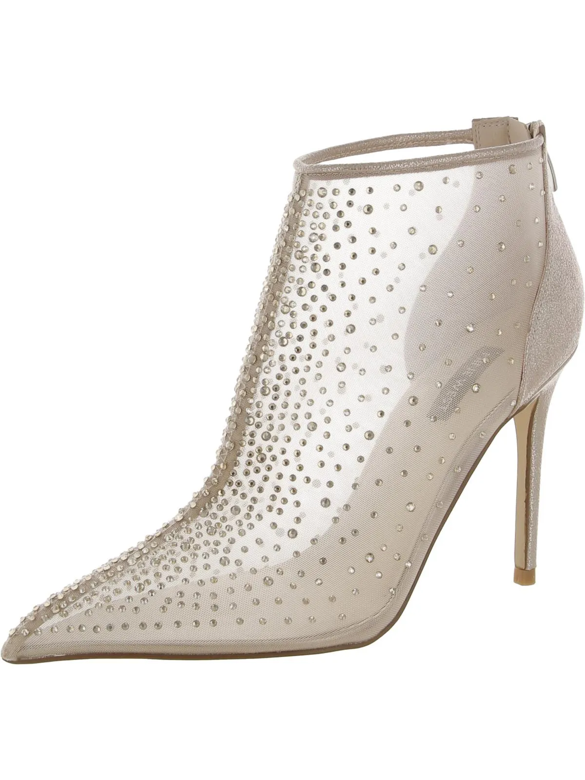 For Now Womens Faux Leather Rhinestone Booties