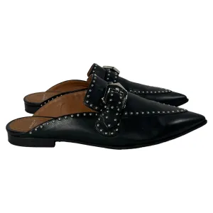 Givenchy Studded Elegant Loafer Mules in Black Calfskin Leather