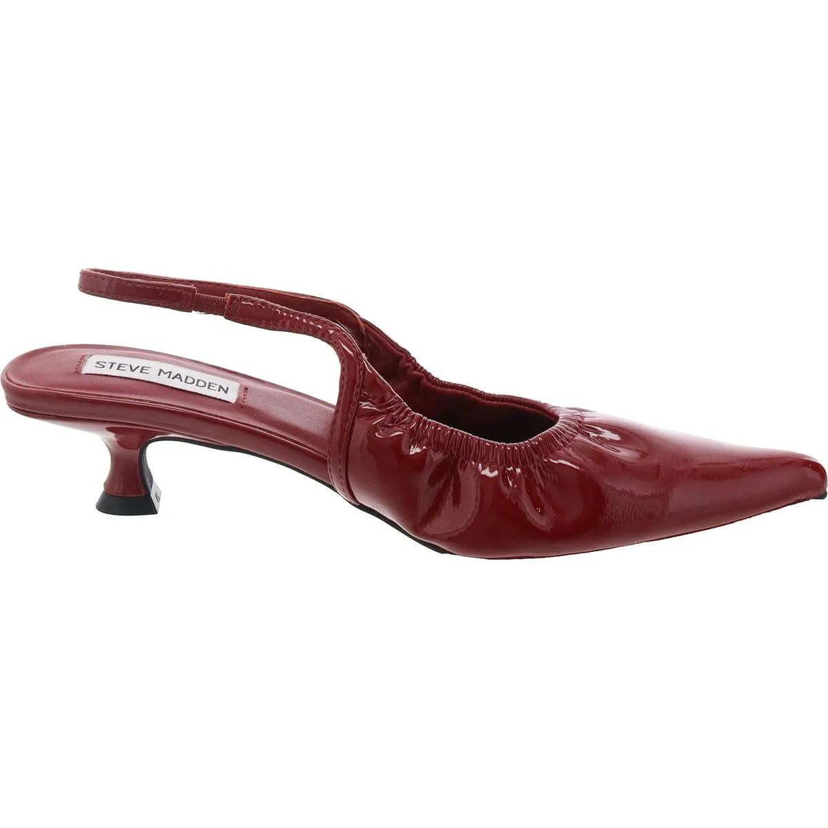 Gracey Womens Stretch Patent Leather Slingback Heels