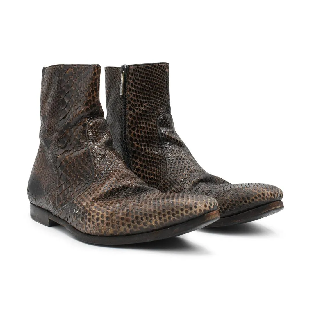 Gucci Snakeskin Boots - Men's 7