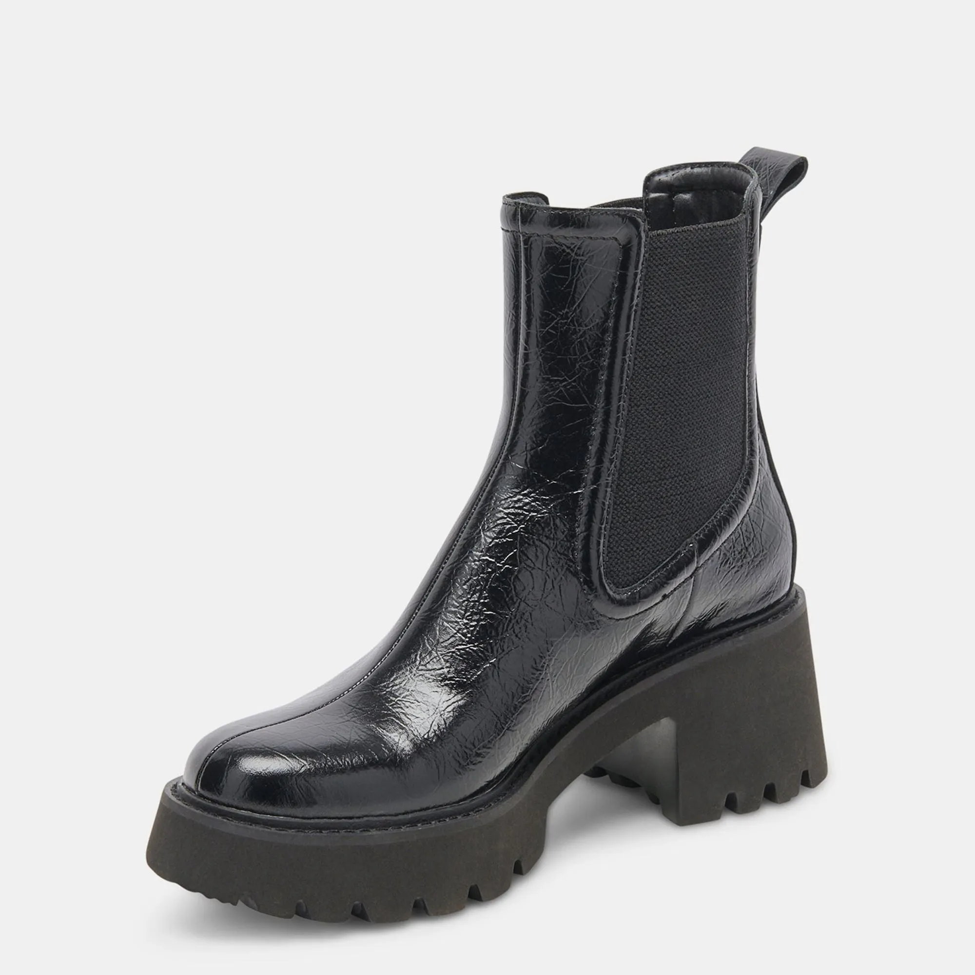 HAWK H20 WIDE BOOTIES MIDNIGHT CRINKLE PATENT