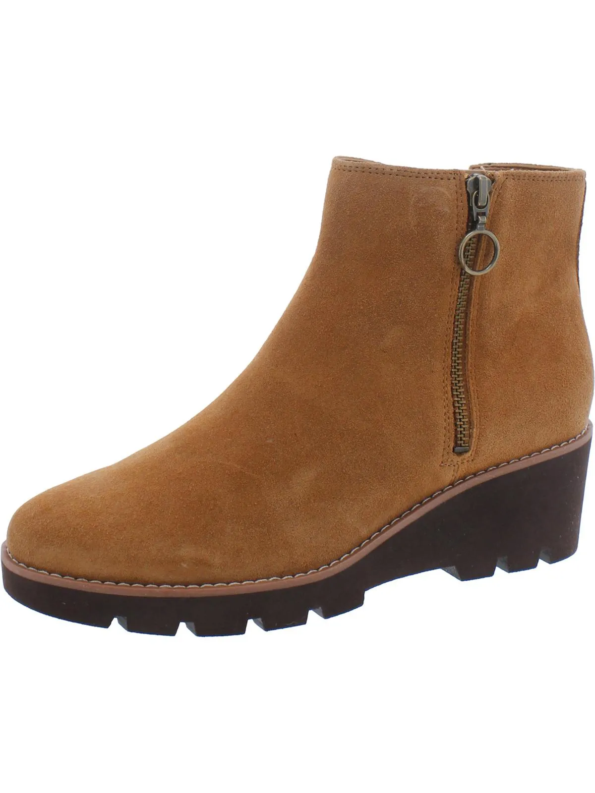 Hazal Womens Suede Wedge Booties