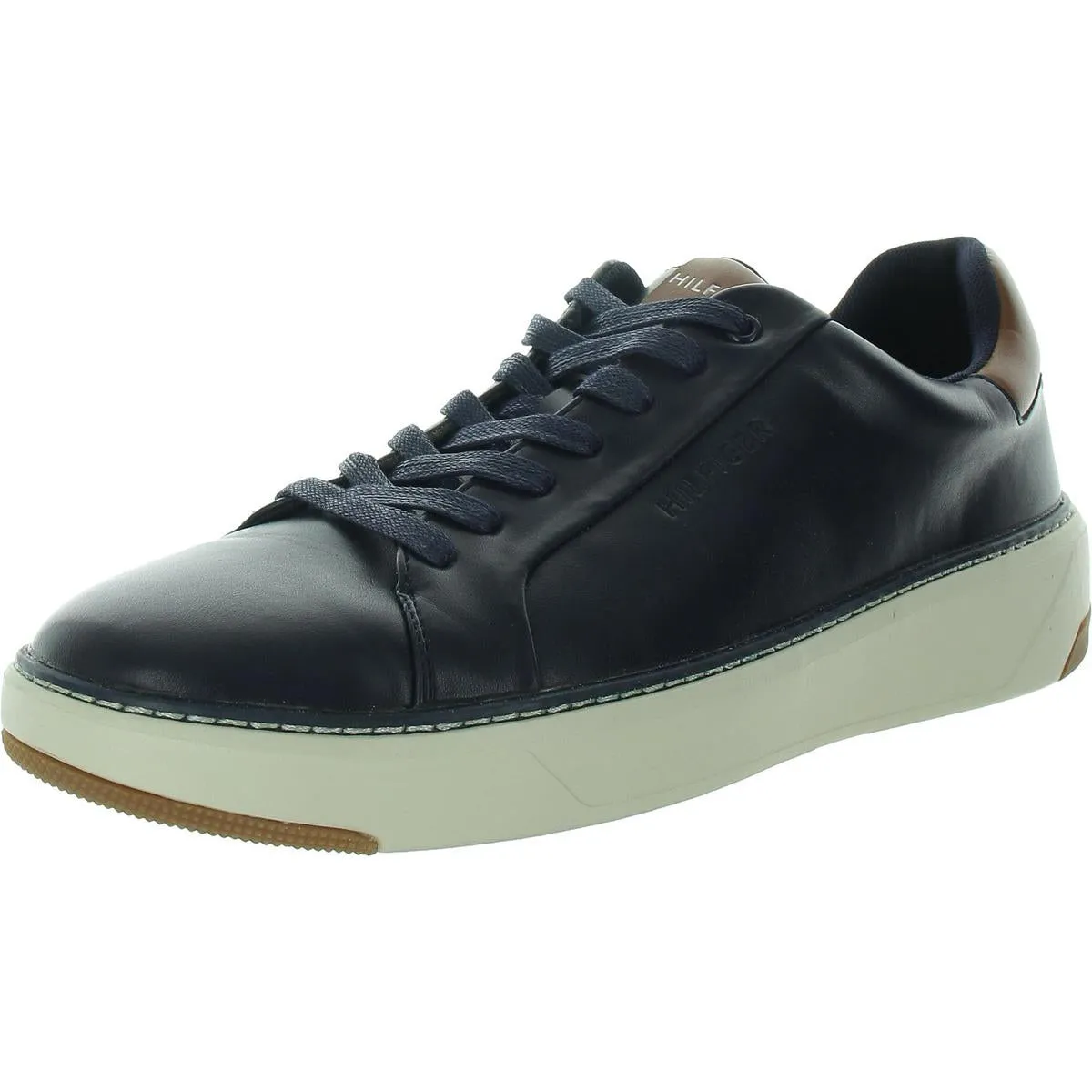 Hines Mens Faux Leather Casual And Fashion Sneakers
