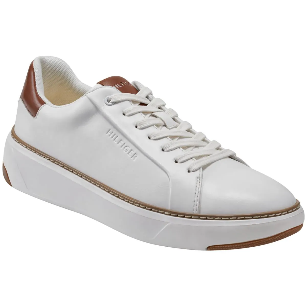 Hines Mens Faux Leather Casual And Fashion Sneakers