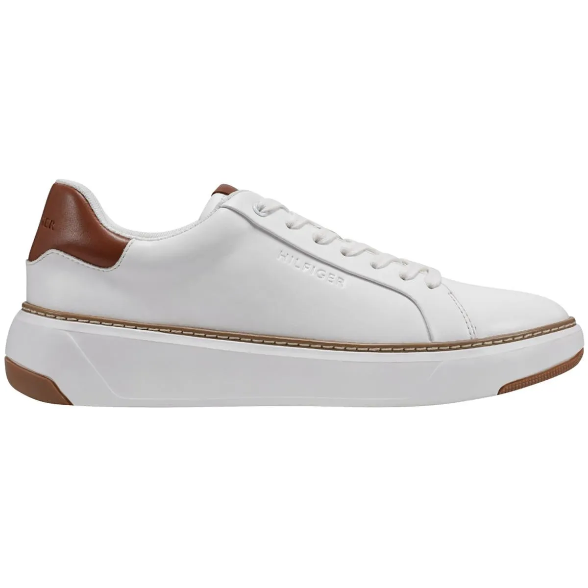 Hines Mens Faux Leather Casual And Fashion Sneakers