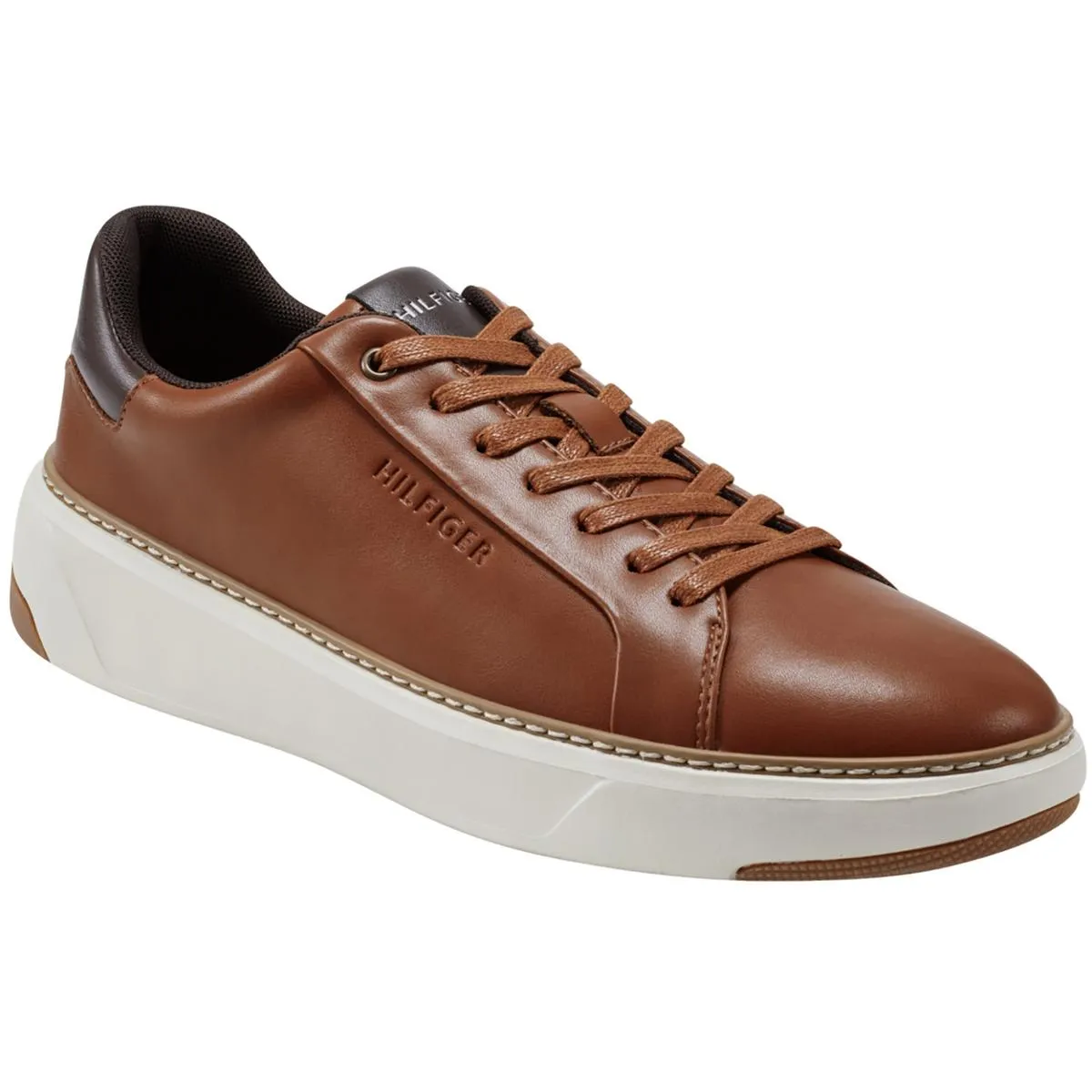 Hines Mens Faux Leather Casual And Fashion Sneakers