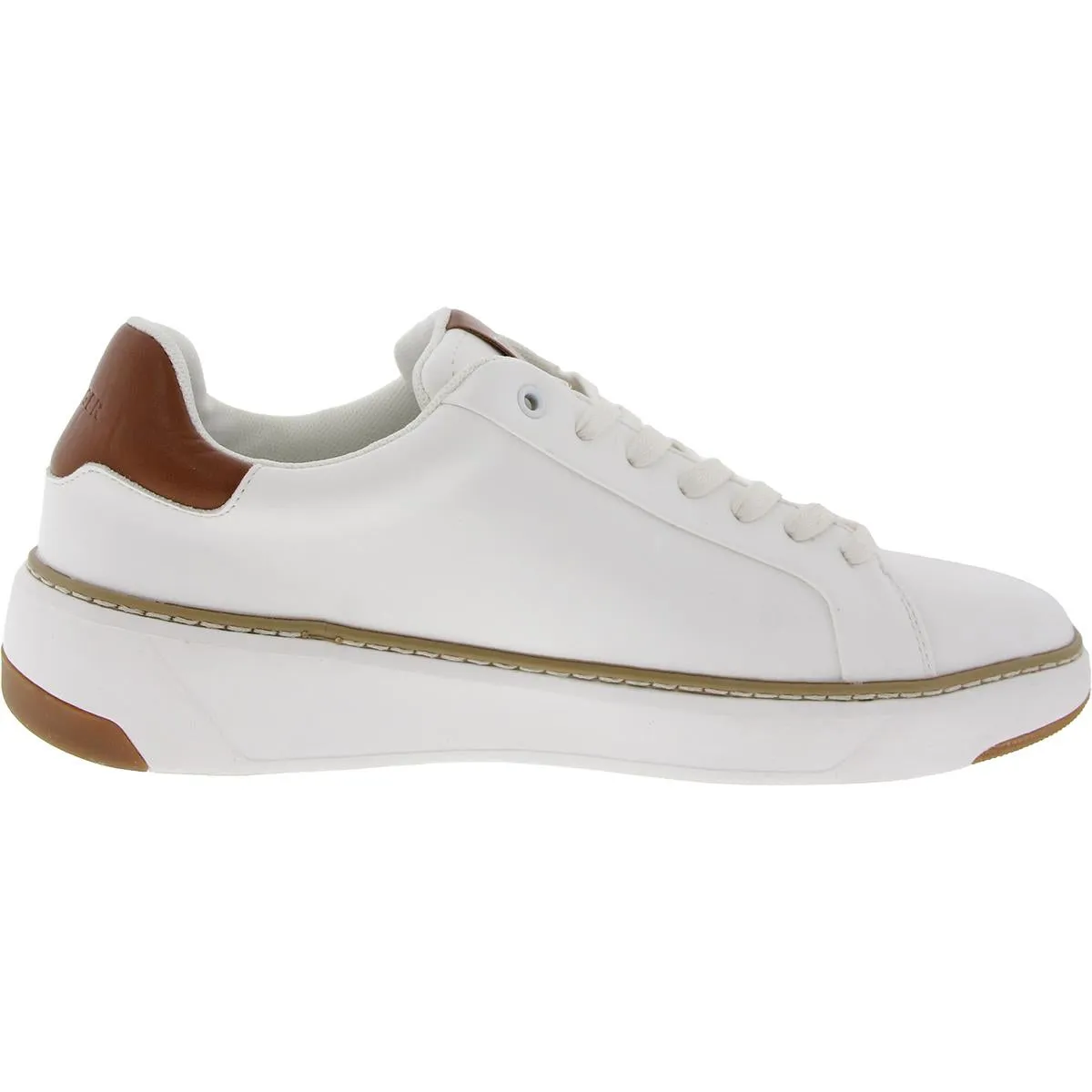 Hines Mens Faux Leather Casual And Fashion Sneakers