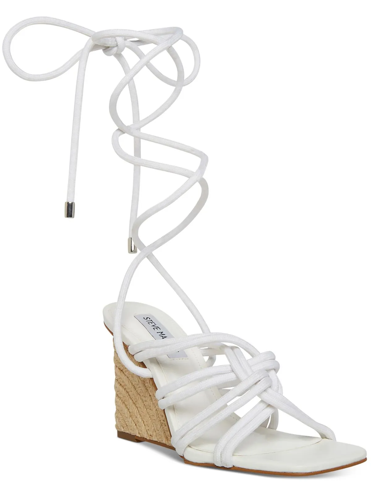 IDOLIZED Womens Square Toe Strappy Wedge Heels