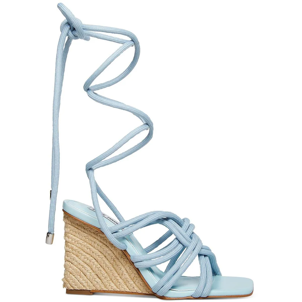 IDOLIZED Womens Square Toe Strappy Wedge Heels