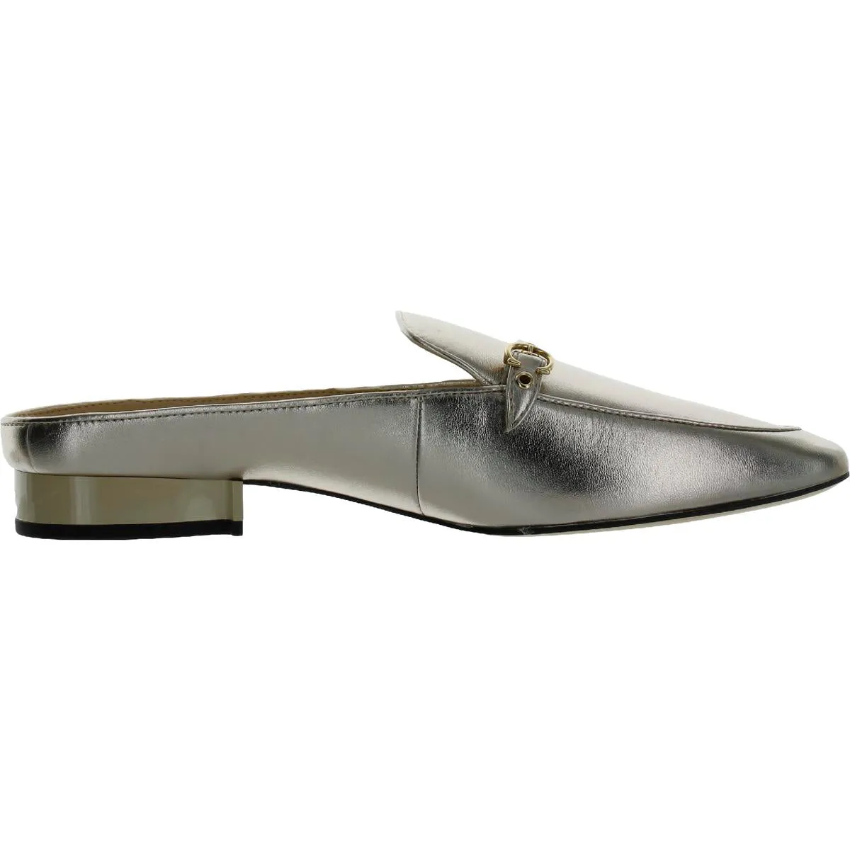 Irene Womens Leather Metallic Mules
