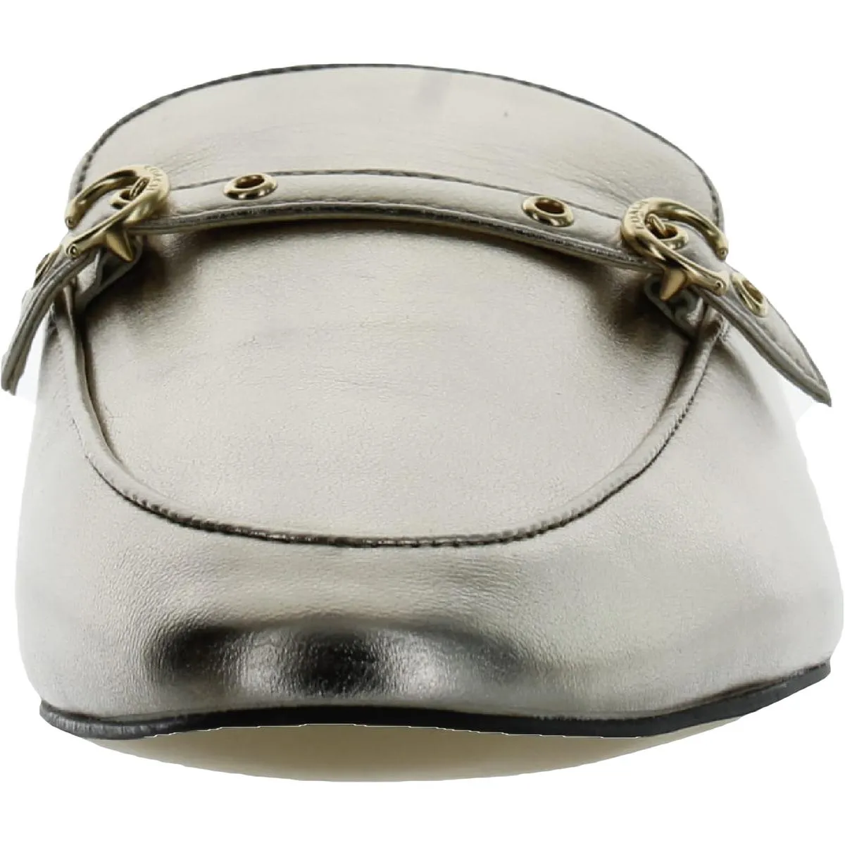 Irene Womens Leather Metallic Mules