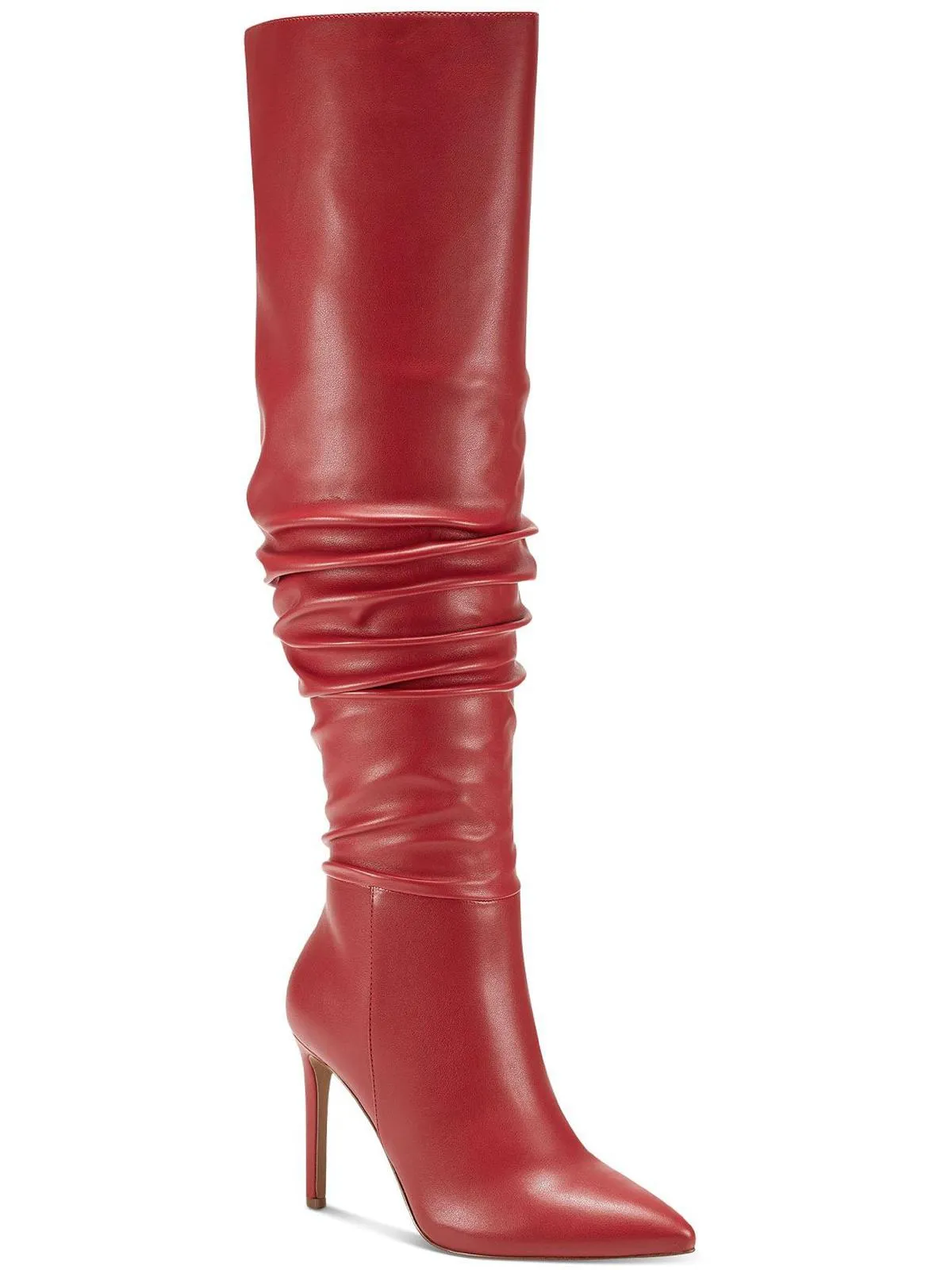 Iyonna Womens Slouchy Faux Leather Over-The-Knee Boots