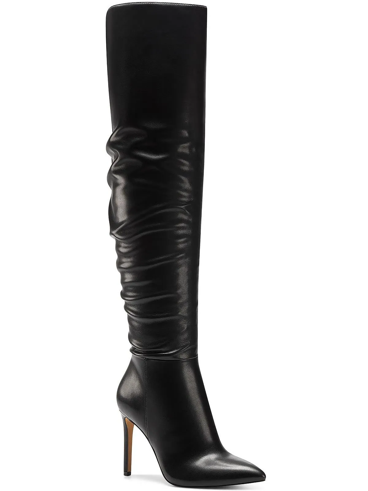 Iyonna Womens Slouchy Faux Leather Over-The-Knee Boots