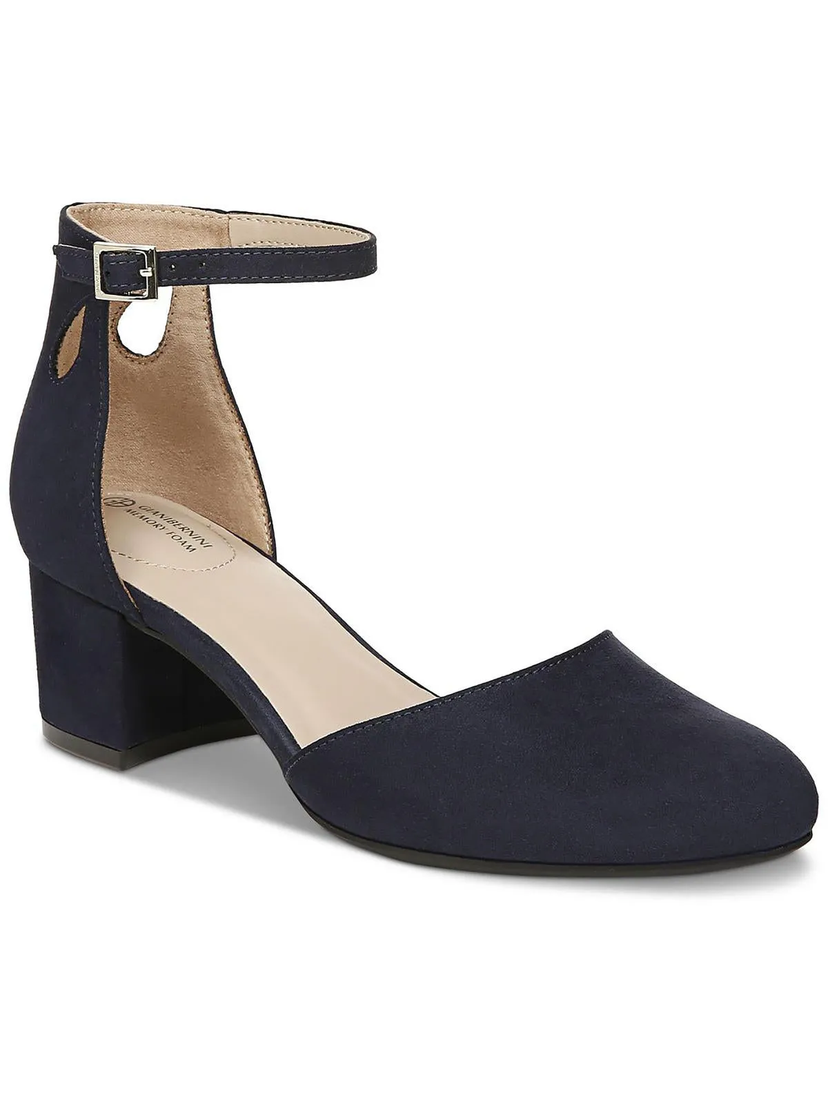Izzee Womens Suede Ankle Strap D'Orsay Heels