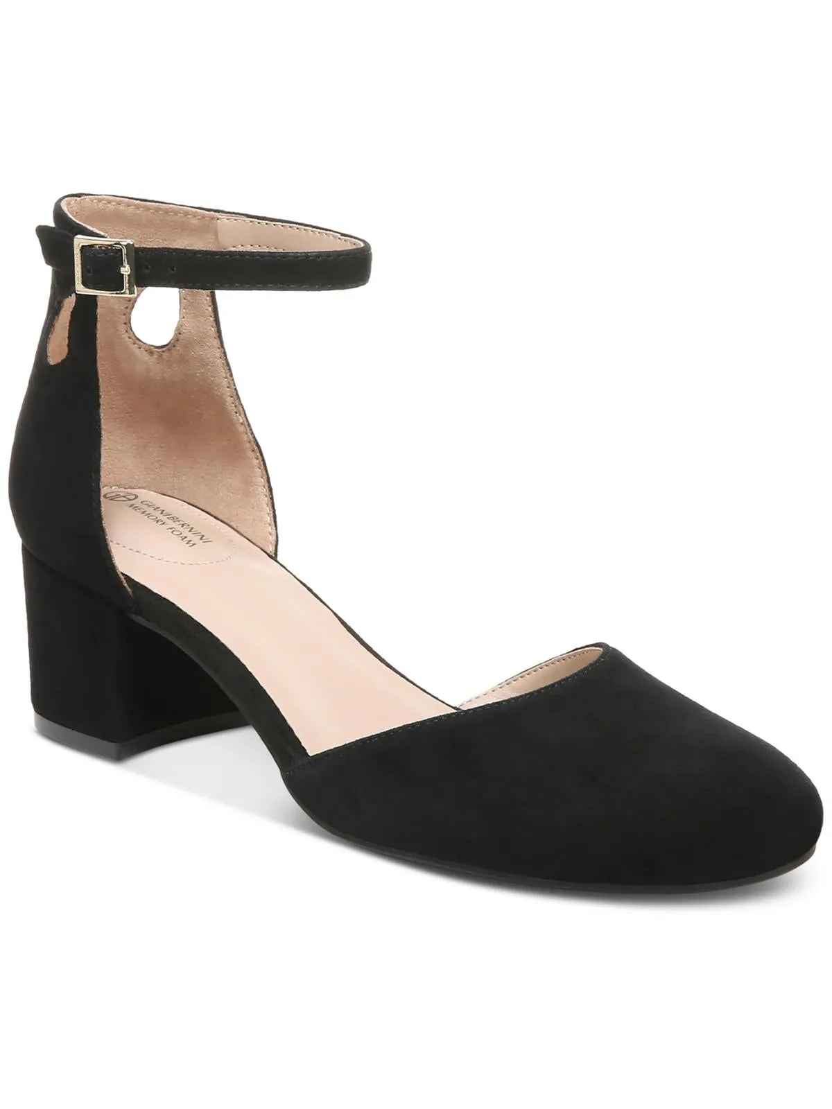 Izzee Womens Suede Ankle Strap D'Orsay Heels