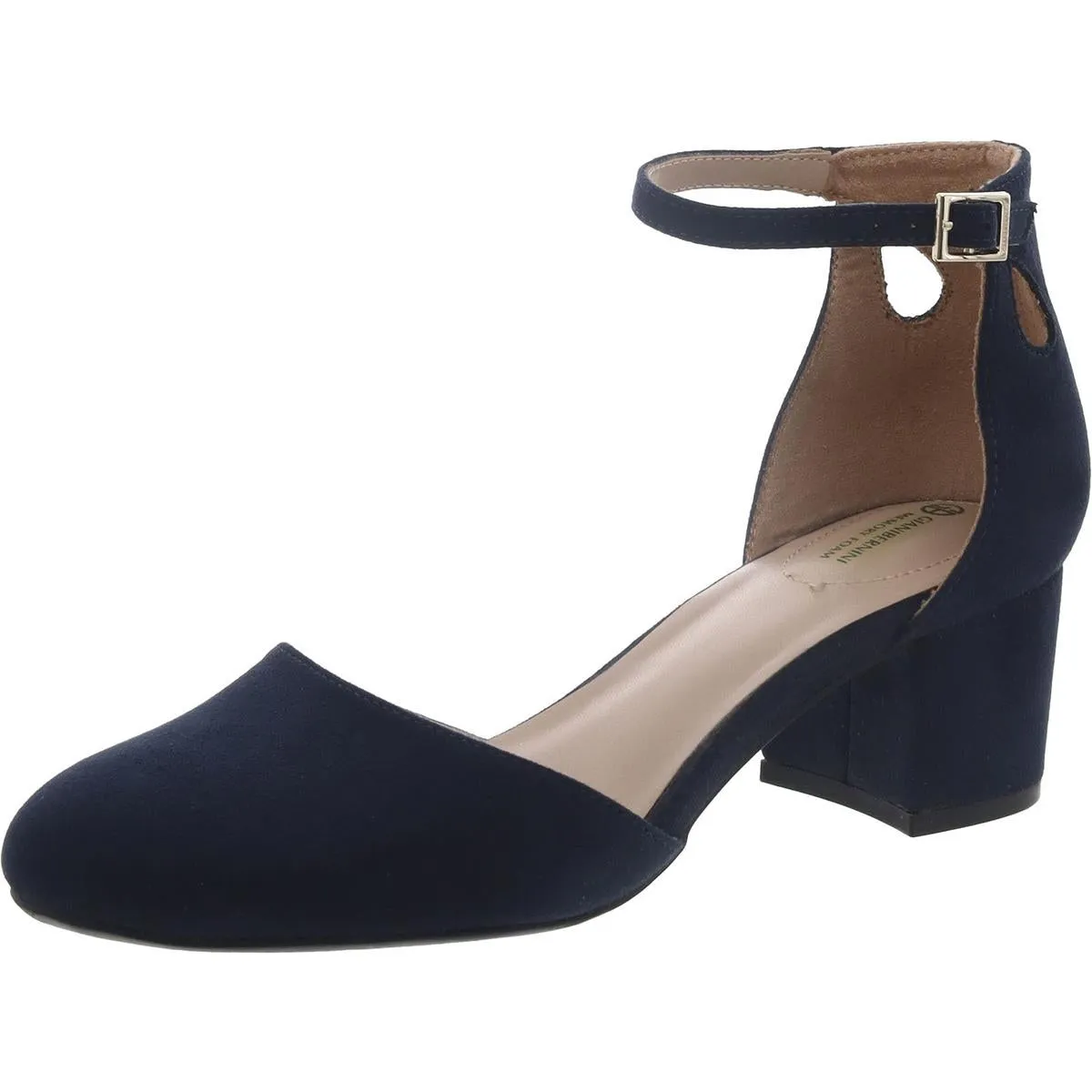 Izzee Womens Suede Ankle Strap D'Orsay Heels