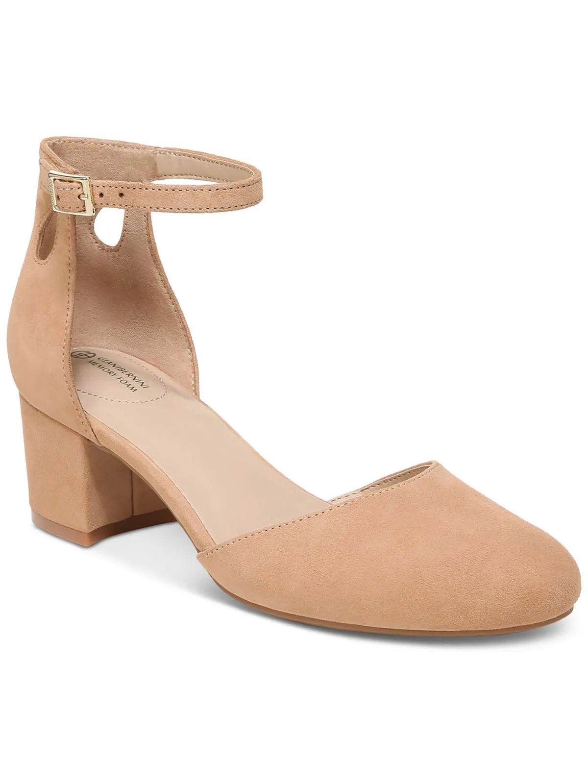 Izzee Womens Suede Ankle Strap D'Orsay Heels