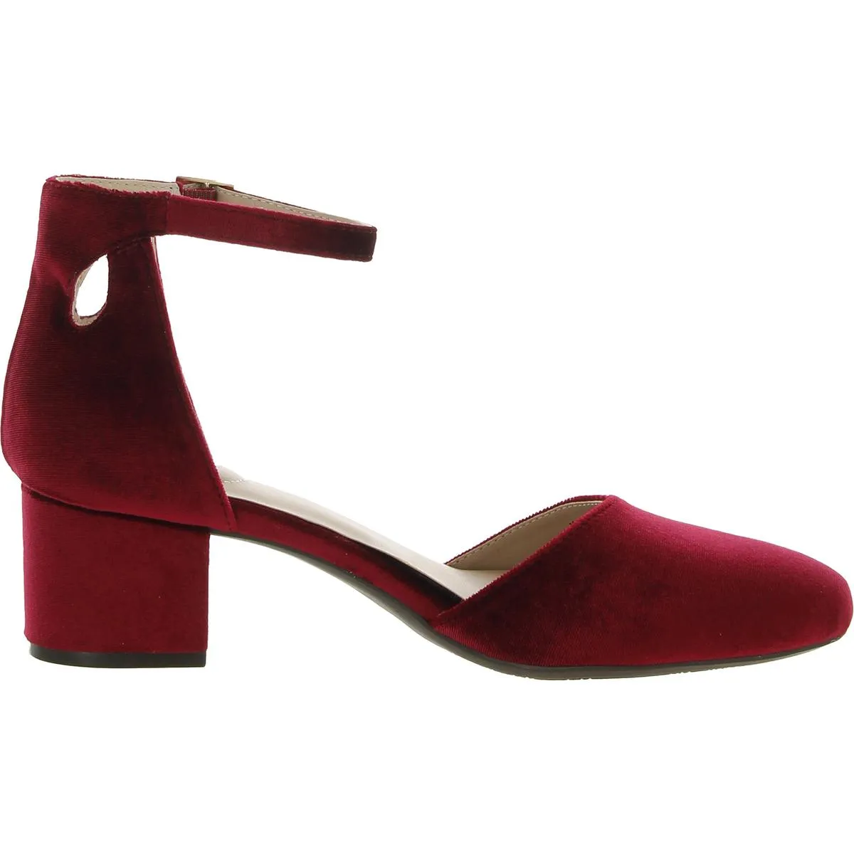 Izzee Womens Suede Ankle Strap D'Orsay Heels
