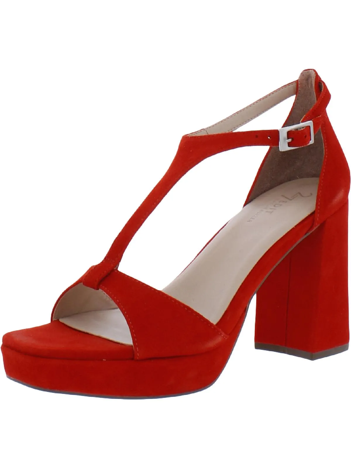 Jae Womens Buckle Open Toe Heels