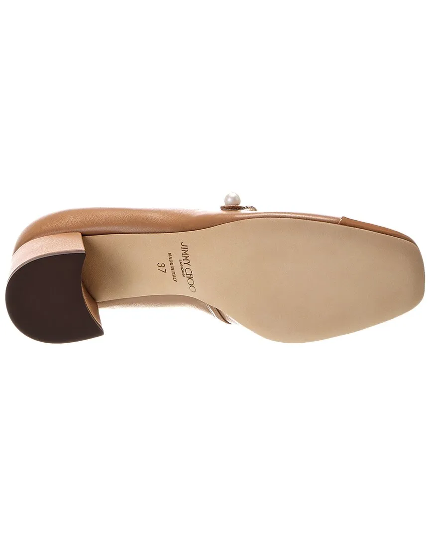 Jimmy Choo Elisa 45 Leather & Patent Pump