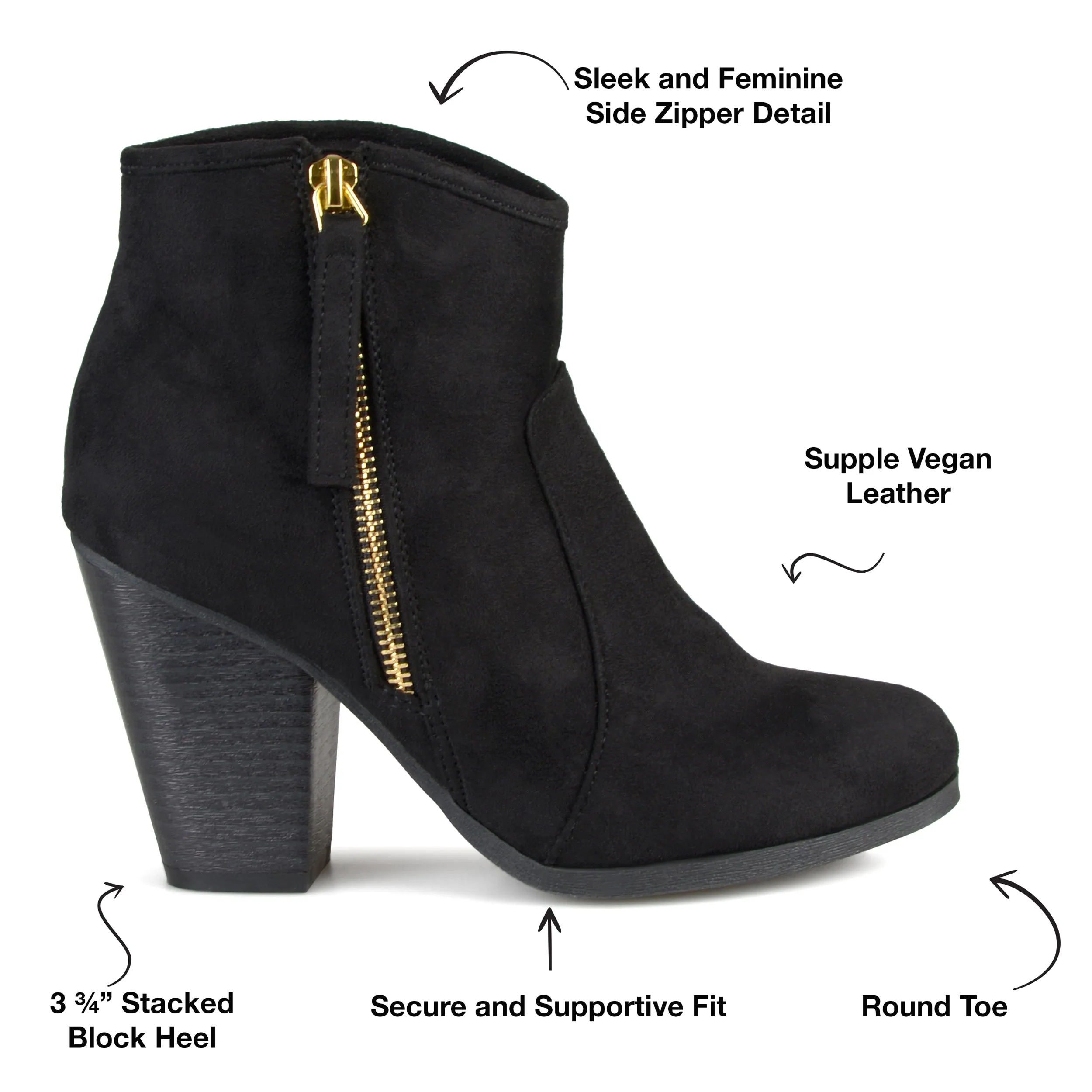 Journee Women's Wide Width Link Bootie