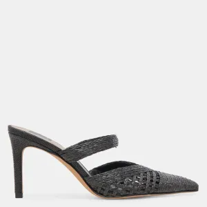 Kaline Heels Onyx Raffia