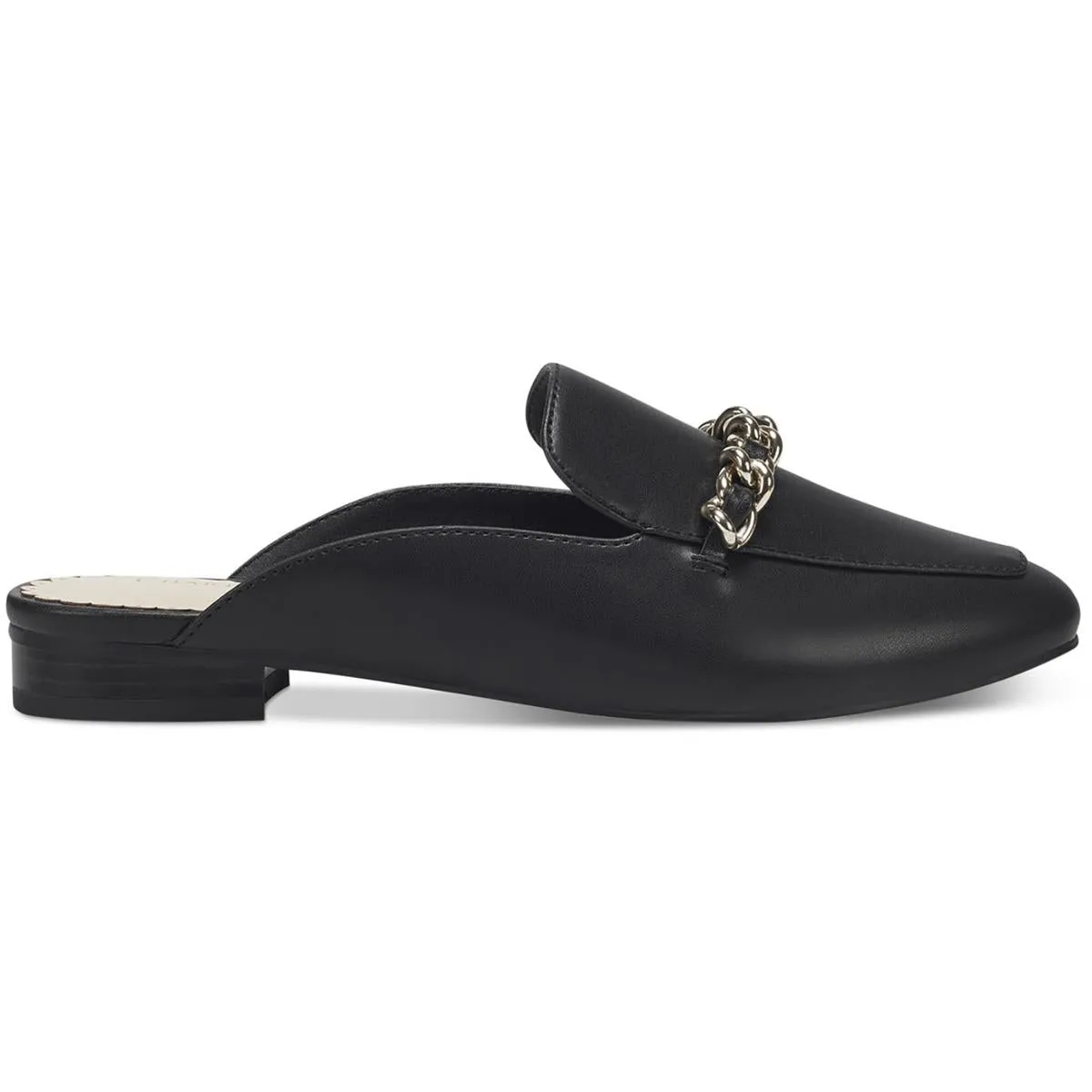 karip Womens Faux Leather Chain Mules