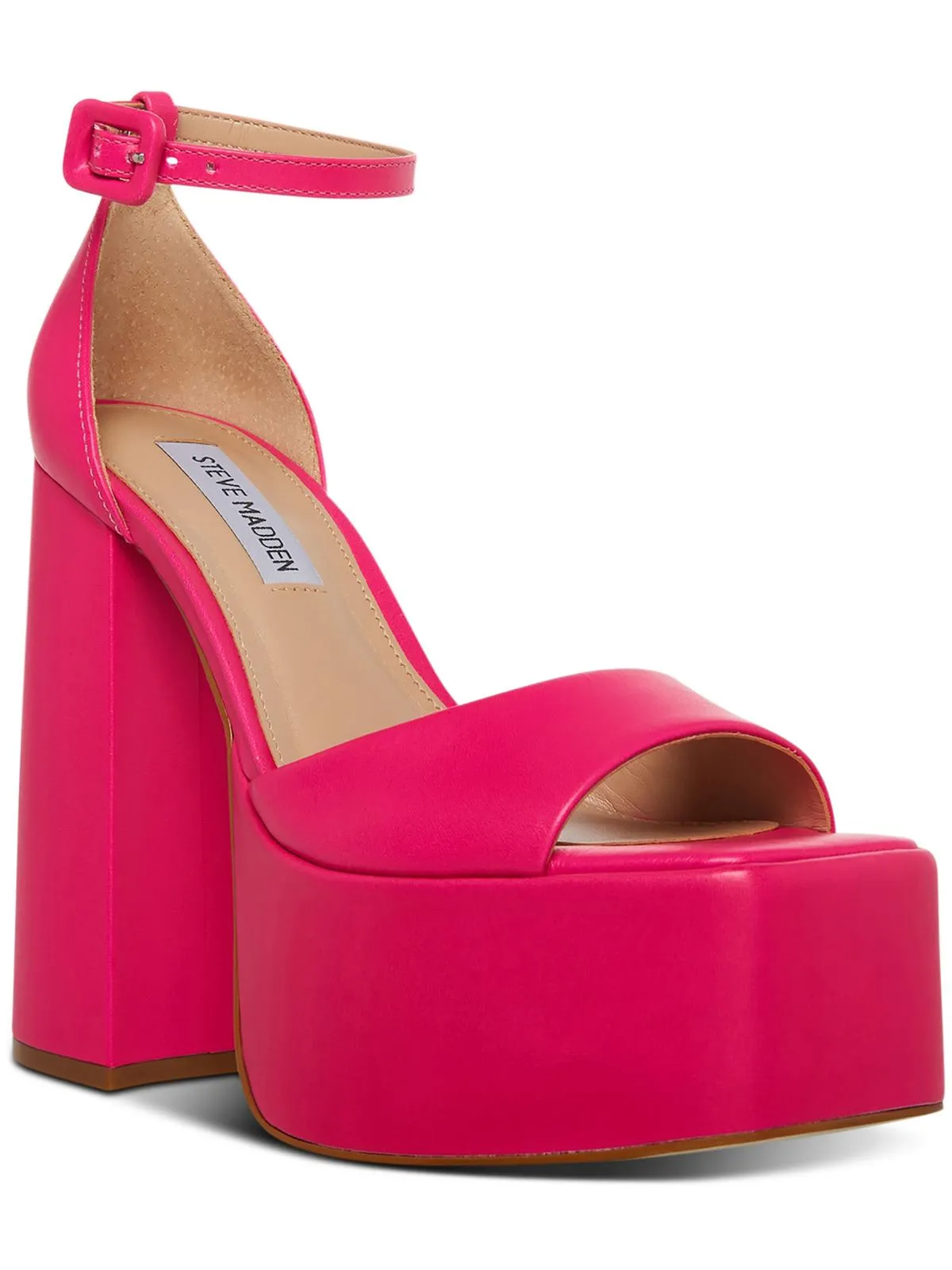 KASSIANI Womens Open Toe Ankle Strap Platform Heels
