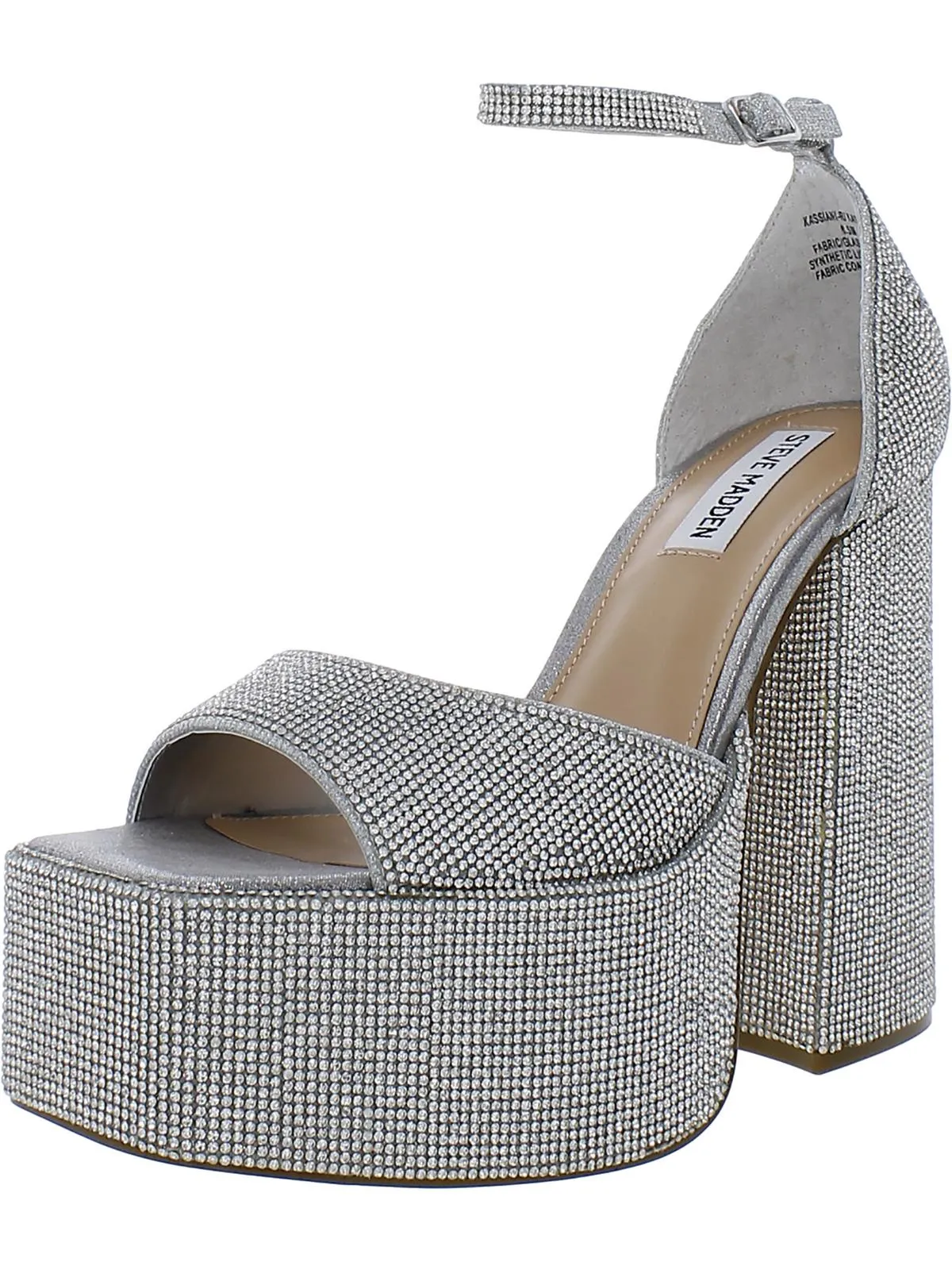 KASSIANI Womens Open Toe Ankle Strap Platform Heels