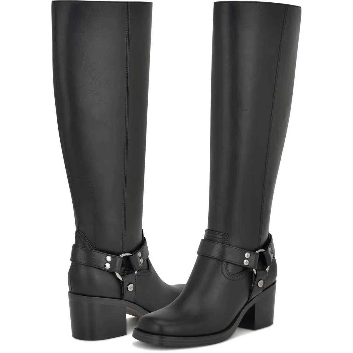Koop 3 Womens Tall Faux Leather Knee-High Boots