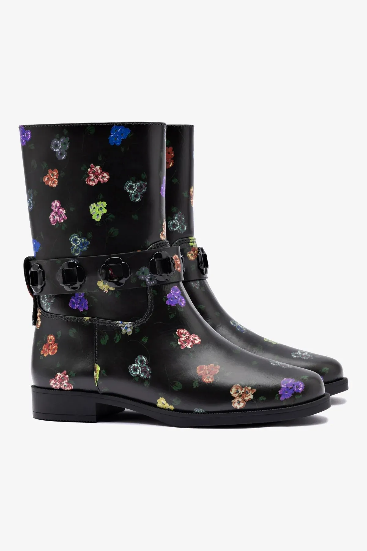 Larroudé x Libertine Milan Flat Bootie In Antique Primrose