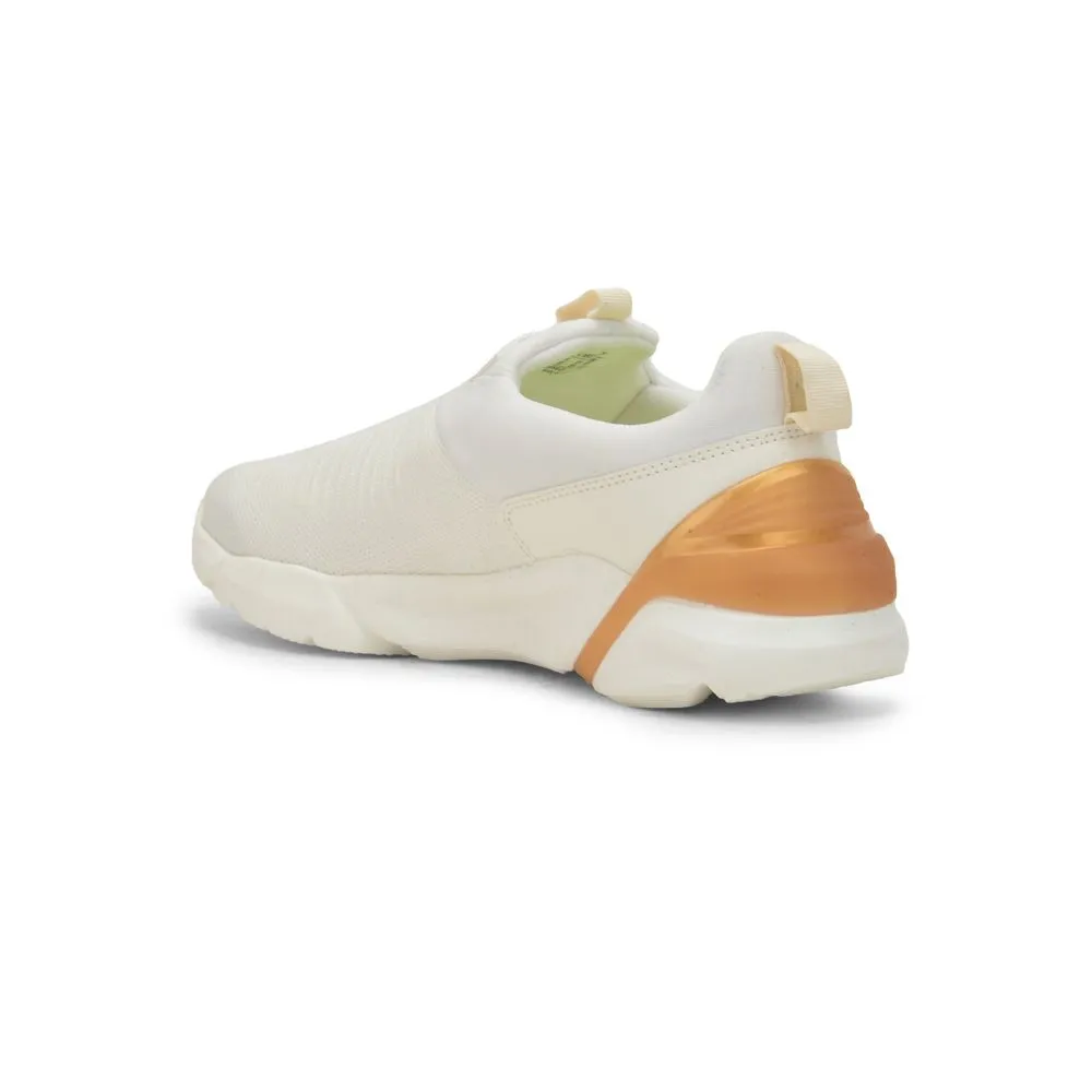 Leap7x Non-Lacing White Casual Slip-on Shoes For Men BRISK-01 By Liberty
