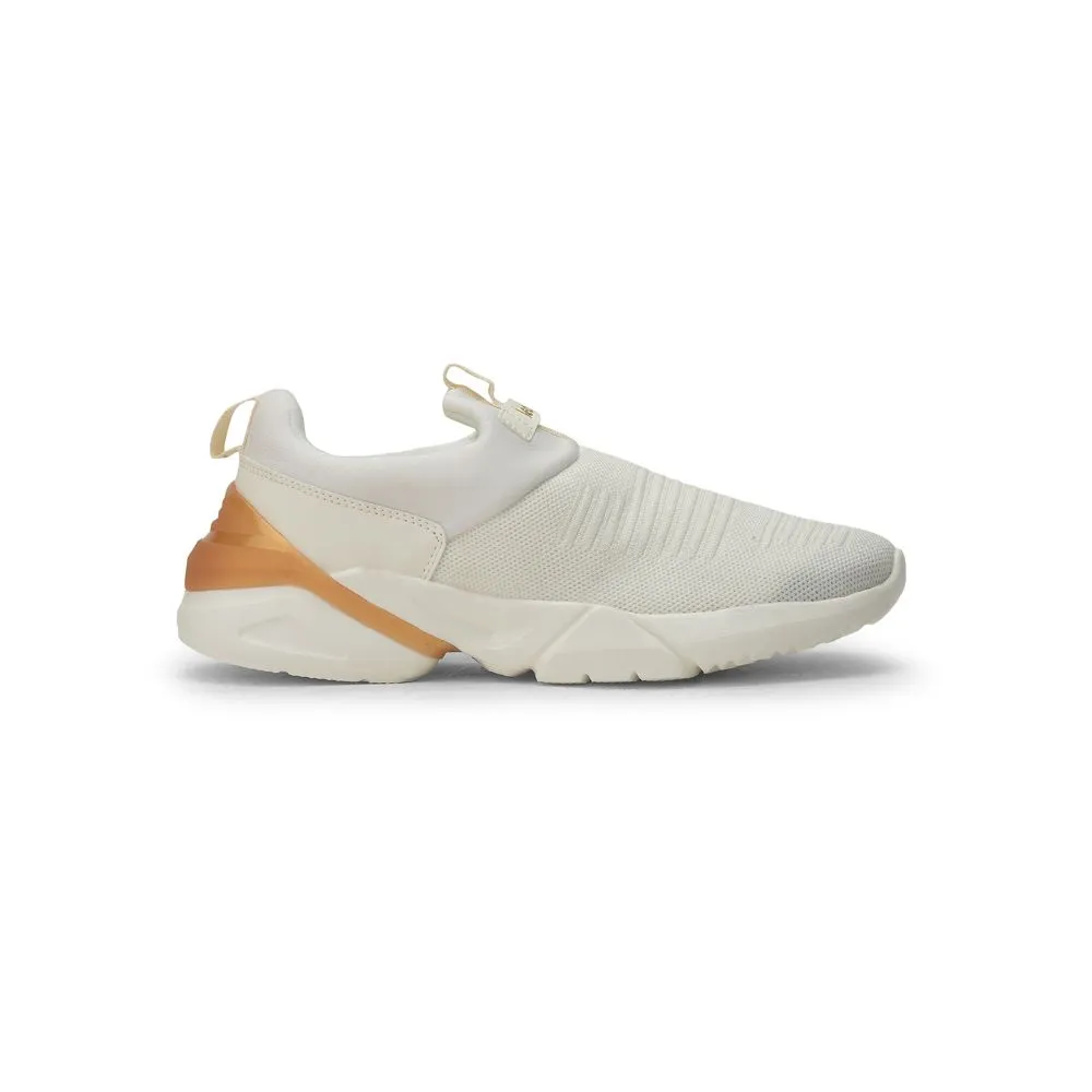 Leap7x Non-Lacing White Casual Slip-on Shoes For Men BRISK-01 By Liberty