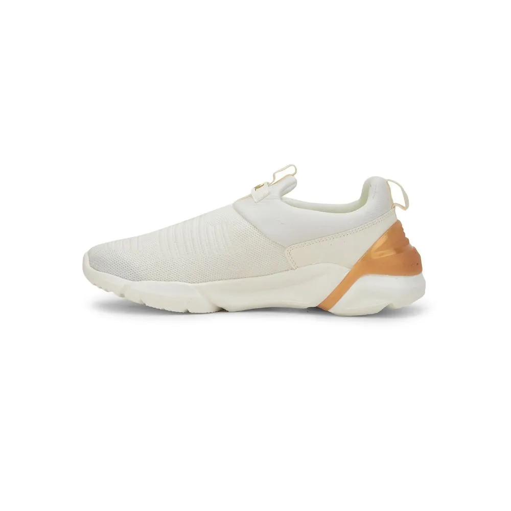 Leap7x Non-Lacing White Casual Slip-on Shoes For Men BRISK-01 By Liberty