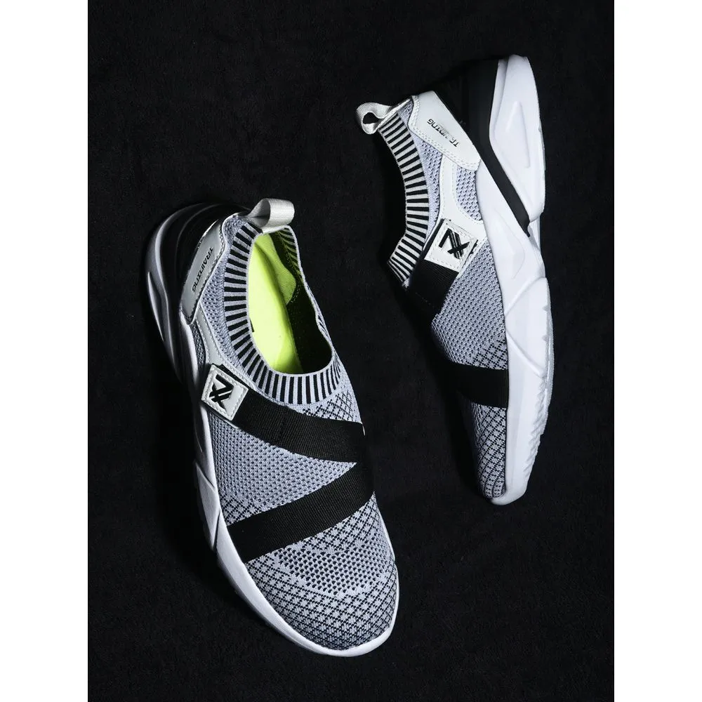 Leap7x Non Lacing White Casual Slip-on Shoes For Men BRISK-03E By Liberty